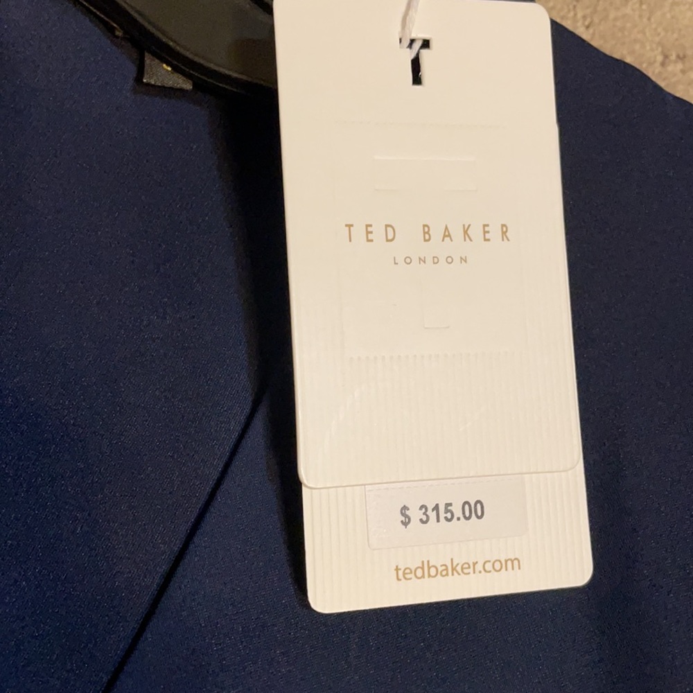 NWT Ted Baker London Flan Belted Long Sleeve Utility Jumpsuit Navy Blue 3 & 5 - Picture 10 of 11